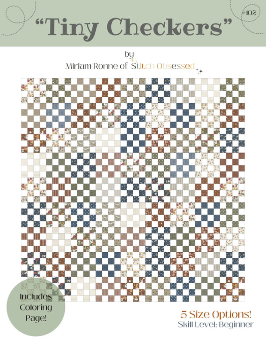 Tiny Checkers Quilt Pattern (PDF Copy)